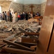 One of many bombed out churches in the Middle East