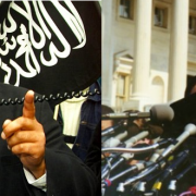 Left: Radical Imam Anjem Chourdary, Right: William J. Murray