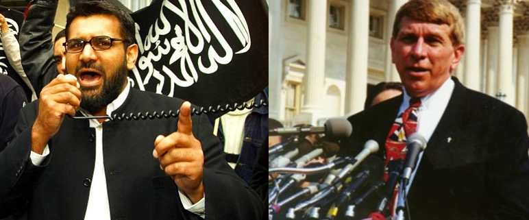 Left: Radical Imam Anjem Chourdary, Right: William J. Murray