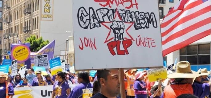 SEIU communist May Day parade