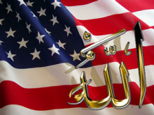 Arabic Allah on USA flag
