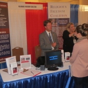 Scott Cooper led our volunteers at the booth. Visitors were given complete information on our various projects.
