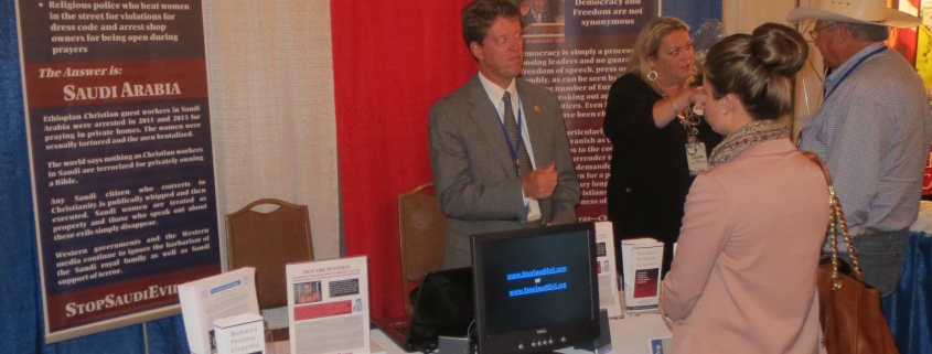 Scott Cooper led our volunteers at the booth. Visitors were given complete information on our various projects.