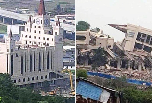 A large Protestant church in the city known as “China’s Jerusalem” was demolished on April 28th on the orders of local leaders. Sanjiang church, in the eastern city of Wenzhou, took six years and 30m yuan ($4.8m) to put up, but officials said it had violated building codes. Local Christians gathered at the church but were unable to stop the demolition. Unregistered “house churches” have long been the target of government crackdowns, but Sanjiang was part of the officially approved church.