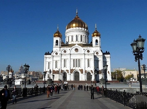 Cathedral of Christ the Savior in Moscow, Russia